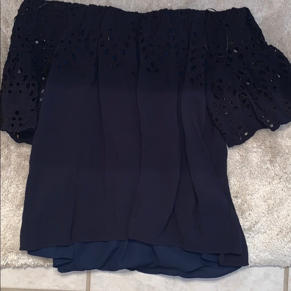 Navy off the shoulder top